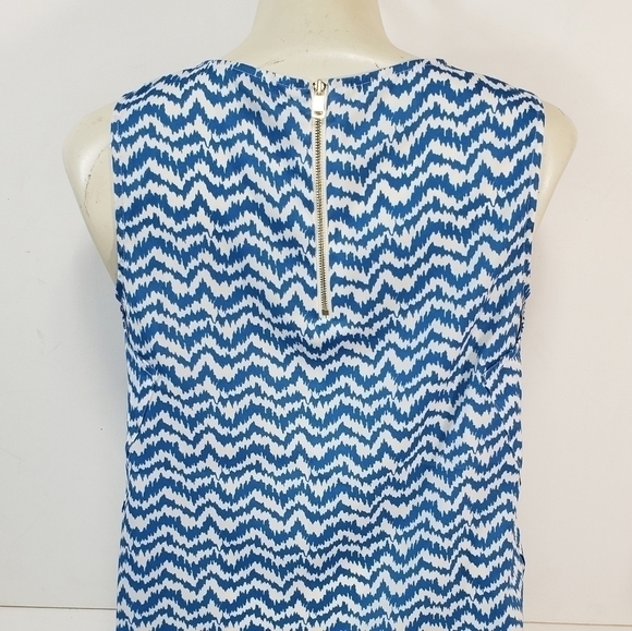 Ann Taylor Petite Blue & White Blouse - Picture 4 of 6